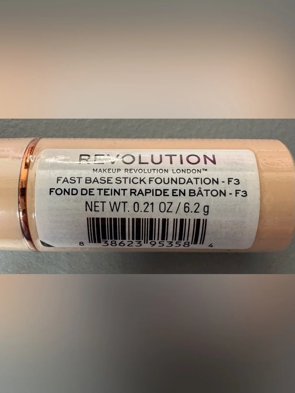 Revolution makeup fast base foundation Stick F3 Nude Cream Shade